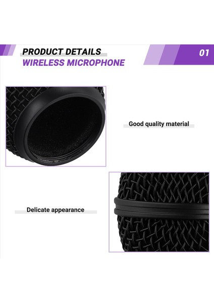 Sparkle Mikrofon Kılıfı Kablolu Mikrofon El Kapağı ve Mesh Mikrofon Izgara Kafası SM58 Mikrofonlar Siyah (Yurt Dışından) fırsatları