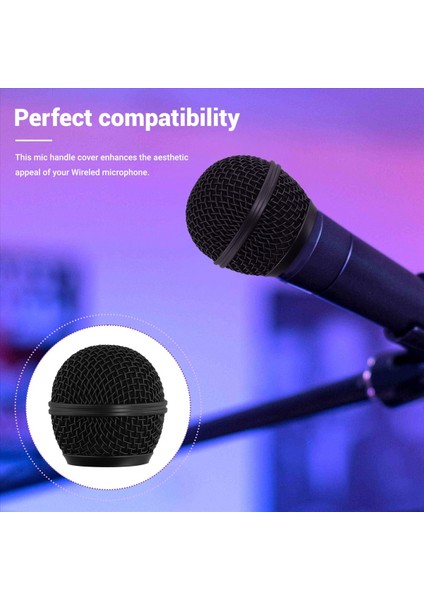 Sparkle Mikrofon Kılıfı Kablolu Mikrofon El Kapağı ve Mesh Mikrofon Izgara Kafası SM58 Mikrofonlar Siyah (Yurt Dışından) indirimleri