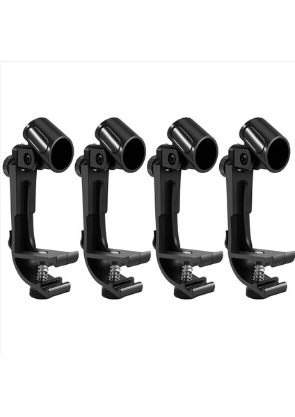 4 Pcs Mikrofon Klip Klip Klip Şok Geçirmez Mikrofon Klip Mikrofon Stand Şok Geçirmez Müzik Enstrüman Aksesuarları (Yurt Dışından)