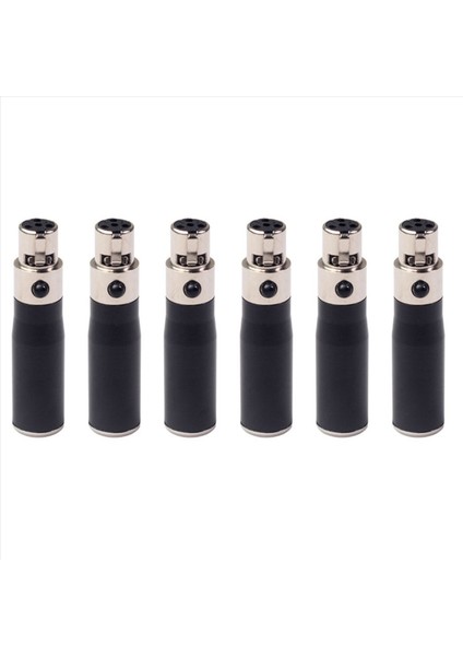 6x Xlr Mini 3 Pin Erkek-4 Pin Kadın Ses Adaptör Fiş Konnektörü Hi-Fi Sinyal Dönüştürücü Adaptör (Yurt Dışından)