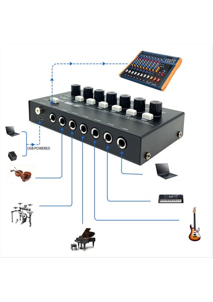 MX600 Ultra Düşük Gürültülü 6 Kanallı Çizgi Mikrofonu Stereo/tek Parça Anahtarı Mikrofon Önsöz (Yurt Dışından) fırsatları