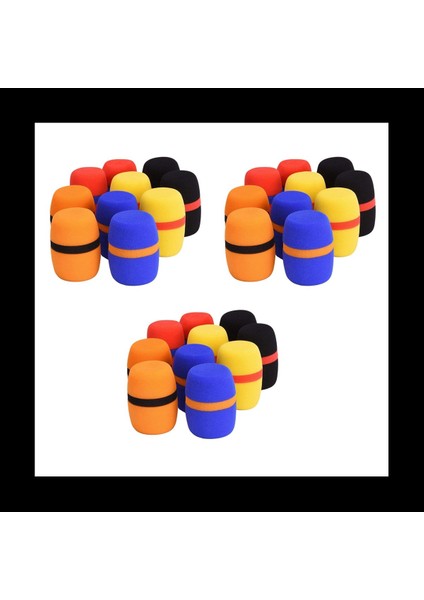 30PCS Kulaklık Ön Camı Kalınlaşmış Ktv El Tipi Toz Geçirmez Yumuşak Sünger Mikrofon Kapağı Yedek Aksesuarlar (Yurt Dışından)