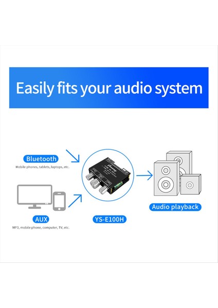 50WX2+100W YS-E100H 2 1 Hi-Lo Subwoofer TPA3116 Taşınabilir Uygun Kanal Bluetooth Ses Amplifikatör Kartı Modülü (Yurt Dışından)