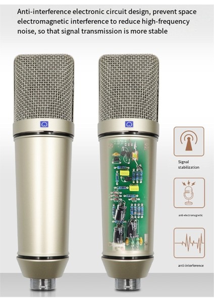 Kondenser Mikrofon Profesyonel Kardiyoid Studio Mic Podcasting Voice Home Studio (Yurt Dışından) fiyatları