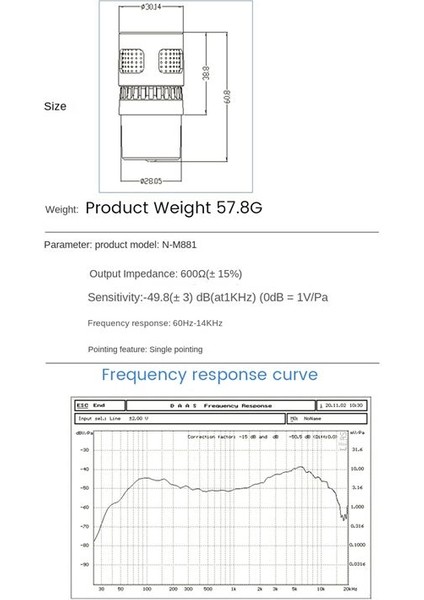 2pcs Profesyonel Dinamik Mikrofon Çekirdek Kapsül Yedek Mikrofon Çekirdek N-M881 (Yurt Dışından) fırsatları