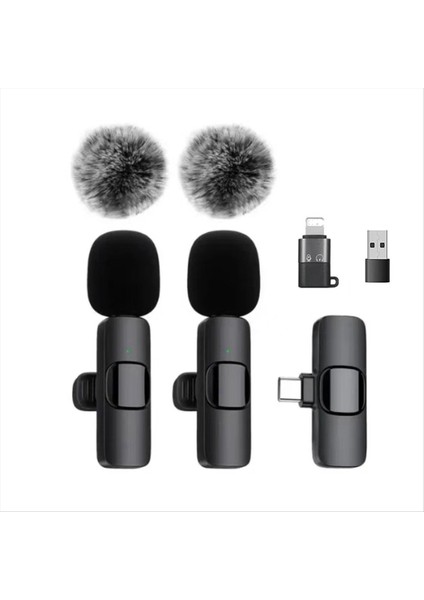K9 Video Kaydı Röportajlar ve Gürültü Azaltma Için Kablosuz Mikrofon Kablosuz Mikrofon Kablosuz Mini Mikrofon (Yurt Dışından)