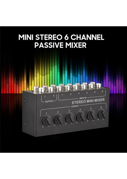 CX600 Mini Stereo 6 Kanallı Pasif Mikser Rca Taşınabilir Ses Mikseri 6 In 2 Out Stereo Distribütör Hacim Kontrolü (Yurt Dışından) fiyatları