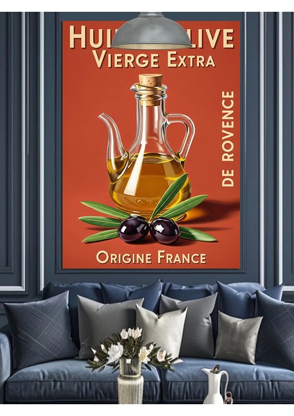 Zeytinyağı Vintage Reklam Afişi Dekoratif Kanvas - Mdf Ahşap Tablo