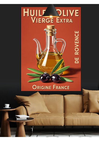 Zeytinyağı Vintage Reklam Afişi Dekoratif Kanvas - Mdf Ahşap Tablo fırsatları