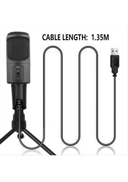 Pc USB Mikrofon Podcast Kondenser Mikrofonu Akış Oyun Podcast Kayıt Dizüstü Bilgisayar Için Katlanabilir Tripodlu (Yurt Dışından) fiyatları