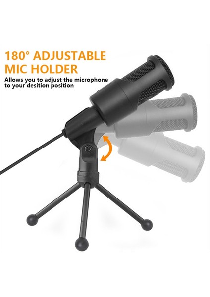 Pc USB Mikrofon Podcast Kondenser Mikrofonu Akış Oyun Podcast Kayıt Dizüstü Bilgisayar Için Katlanabilir Tripodlu (Yurt Dışından) modelleri