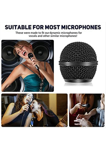 Kablosuz Mikrofon Grille Mikrofon Aksesuarları Shure SM58 SM58S SM58LC ve More Black Için Metal Mikrofon Grille Başlığı (Yurt Dışından) fiyatları