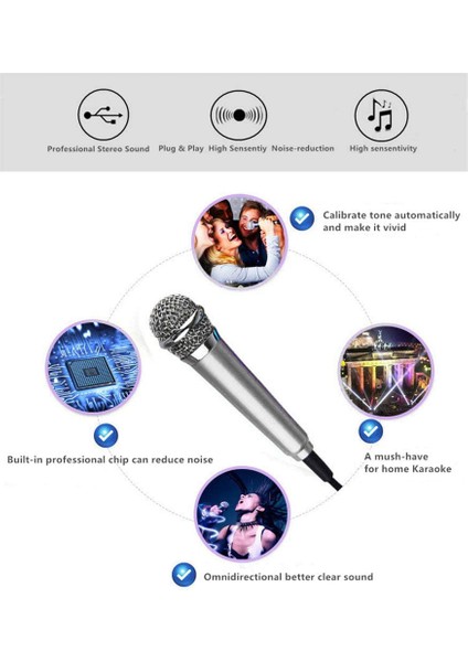 Apple Phone Android (Pink) &#39 De Ses Kaydı Sohbet ve Şarkı Söylemek Için Çok Yönlü Stereo Mikrofonlu Mini Mikrofon (Yurt Dışından) fırsatları