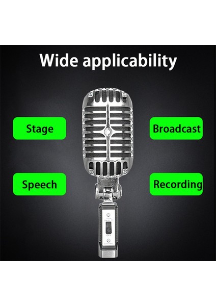 Canlı Kayıt Için 55SH Klasik Dinamik Kablolu El Mikrofon Mikrofonu Için Vintage Metal Mikrofon Karaoke Stüdyosu (Yurt Dışından) modelleri