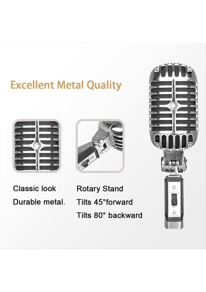 Canlı Kayıt Için 55SH Klasik Dinamik Kablolu El Mikrofon Mikrofonu Için Vintage Metal Mikrofon Karaoke Stüdyosu (Yurt Dışından) fırsatları