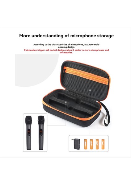 Partybox Için Taşınabilir Mikrofon Depolama Çantası - Kablosuz Mikrofon ve Aksesuarlar Için Çizgiye Karşı Kıvrımlı Sabit Seyahat Organizatörü B (Yurt Dışından) modelleri