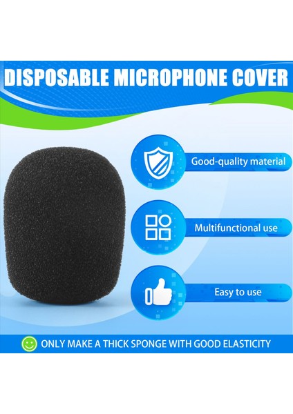 100PCS Mikrofon Kulaklık Izgara Ön Cam Sünger Köpük Siyah Mikrofon Kapak 30MMX8MM (Yurt Dışından) fırsatları