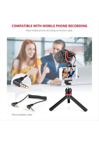 Gürültü Öldürücü Kondenser Mikrofon Kamera Kayıt Röportajı Mikrofon USB Doğrudan Yayın Mini Mikrofon (Yurt Dışından) fırsatları