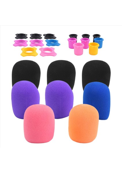 El Mikrofon Koruma Silikon Halkası Anti Yuvarlanma Alt Çubuklu Kovan Tutucu Mikrofon Kapaklar Köpük (Yurt Dışından) modelleri