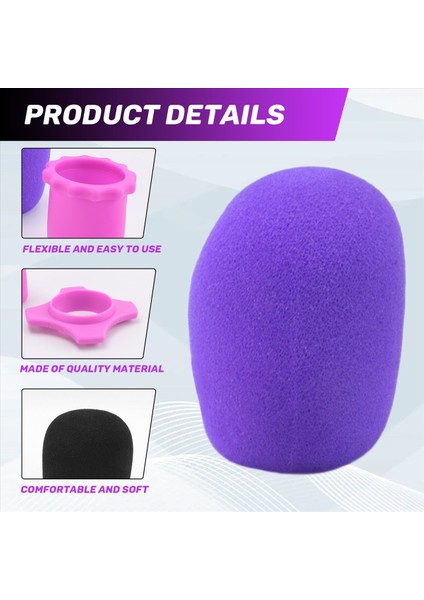 El Mikrofon Koruma Silikon Halkası Anti Yuvarlanma Alt Çubuklu Kovan Tutucu Mikrofon Kapaklar Köpük (Yurt Dışından) indirimleri