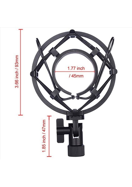 3x Mikrofon Şok Montajı Mikrofon Filtre Ön Cam Süspansiyon Şok Montaj Tutucu Klipsi (Yurt Dışından) fırsatları