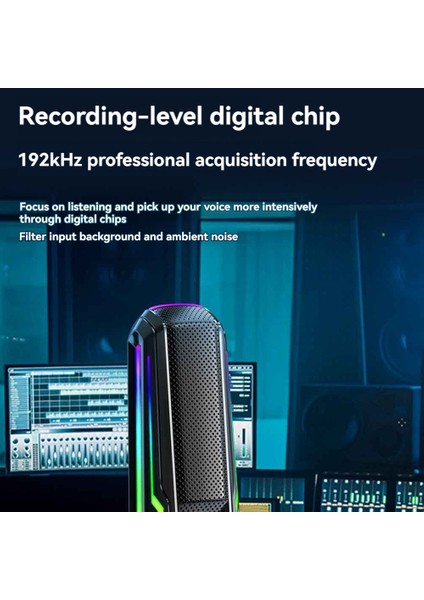 Pc Kayıt Mikrofonu Için USB Mikrofon Bilgisayar Oyun Mikrofonu Masaüstü Dizüstü Dizüstü Bilgisayarla Campatible (Yurt Dışından) modelleri