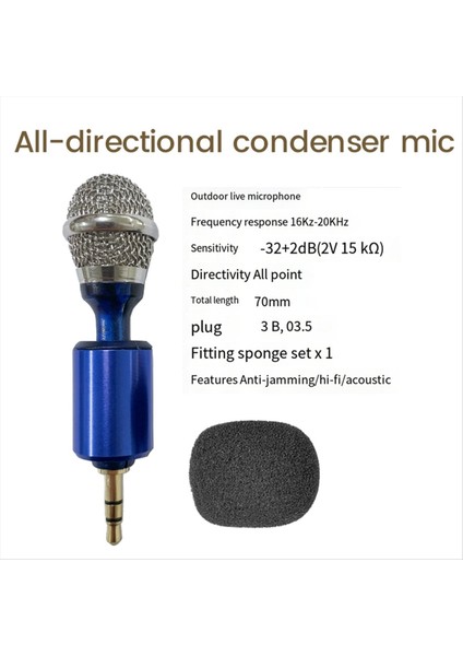 Video Kayıt Mikrofon Mini Kondenser Kayıt Röportajı Slr Kamera Mavisi Için Vlog Mıc (Yurt Dışından) indirimleri