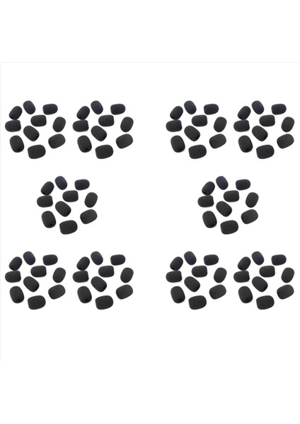 200PCS Mikrofon Kulaklık Izgara Ön Cam Sünger Köpük Siyah Mikrofon Kapak 30MMX8MM (Yurt Dışından)
