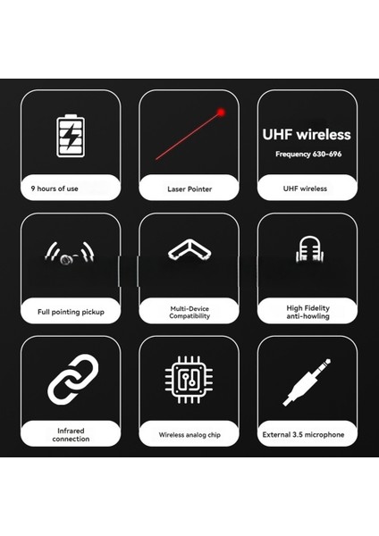 Uhf Kablosuz Mikrofonlar Lazer Işaretçi Lavalier Gürültü Azaltma Mikrofonu Konferanslar Için Adaptörlü Konuşmalar Öğretimleri Öğretim (Yurt Dışından) fiyatları