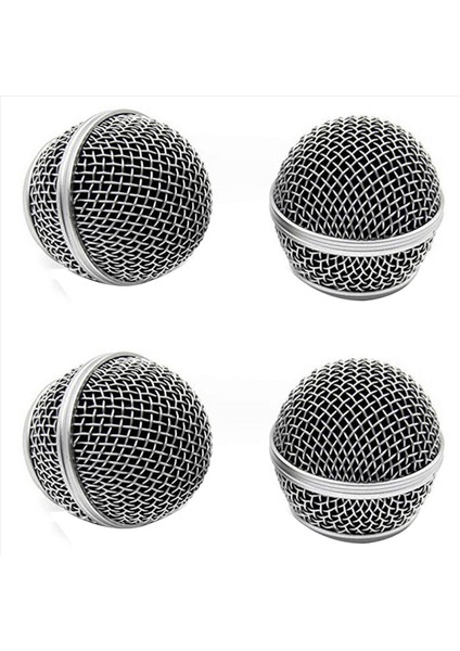 4pcs Mikrofon Grille Yedek Mikrofon Mikrofon Kafa Grill Head Montaj Kablolu Kablosuz Mikrofon Aksesuarları SM58 Için (Yurt Dışından)
