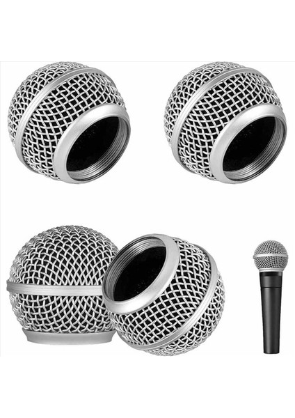 4pcs Mikrofon Grille Yedek Mikrofon Mikrofon Kafa Grill Head Montaj Kablolu Kablosuz Mikrofon Aksesuarları SM58 Için (Yurt Dışından) fiyatları