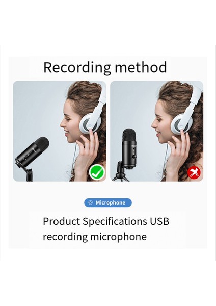 Rodd USB Kondenser Mikrofonlar Pc Bilgisayar Dizüstü Bilgisayar Şarkı Söyleme Oyun Akışı Kayıt Stüdyosu Siyah (Yurt Dışından) fiyatları