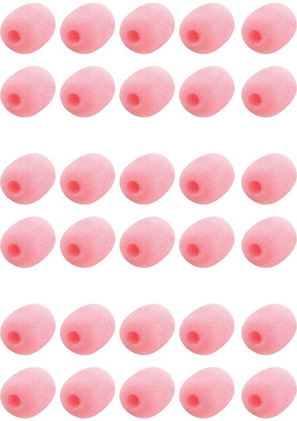 30 Paket Yaka Kulaklık Mikrofon Ön Cam Mikrofon Sünger Köpük Örtü Mini Boyutu Lavalier Mikrofon Ön Camı Pembesi (Yurt Dışından)