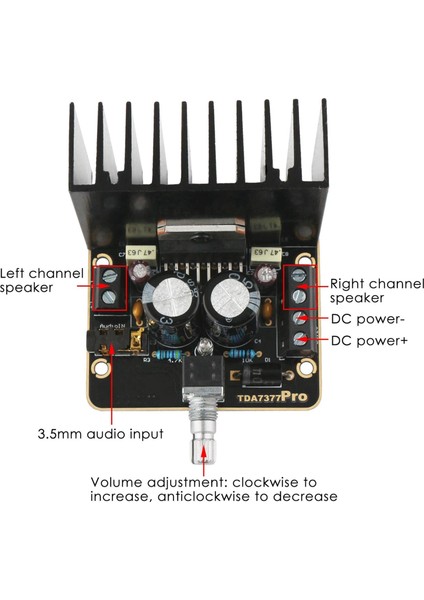 Güç Amplifikatör Kartı 30W+30W Çift Kanal 2 0 Ses Amplifikatör Kiti Ab Dc 12V Dijital Stereo Amp Modülü TDA7377 (Yurt Dışından) fırsatları