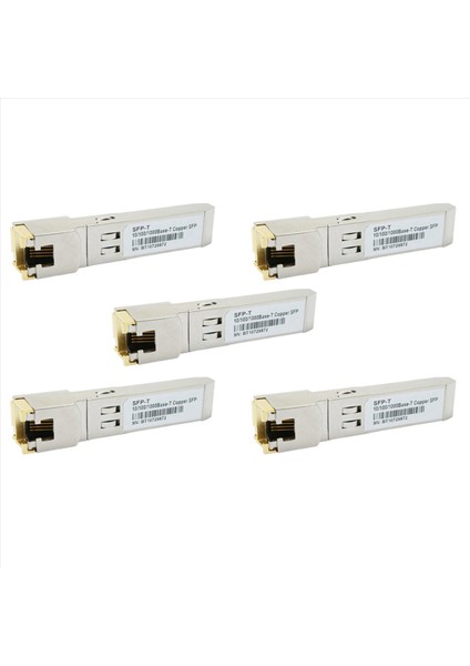 5x Gigabit RJ45 Sfp Modülü 10/100/1000MBPS Sfp Bakır RJ45 Sfp Alıcı -Verici Gigabit Ethernet Anahtarı (Yurt Dışından)