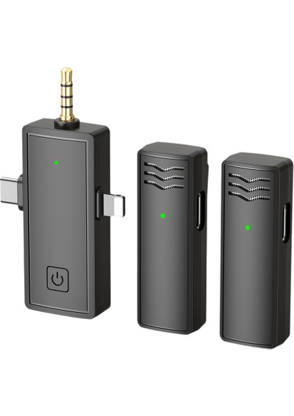 Yeni 2 4g Kablosuz Üç Bir Akıllı Ses Mikrofon Mini Açık Canlı Akış Bilgisayar Mikrofonu Canlı Vlog (Yurt Dışından)