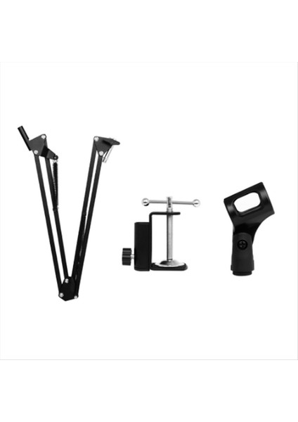 Ayarlanabilir Masaüstü Mikrofon Stand Katlama Kol Mikrofonu 180 ° Uzatılabilir Braket (Yurt Dışından)