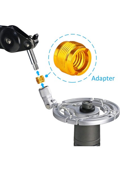 12PCS Dişi Dişli Somun Vidası Adaptörleri Mikrofon Klipsli Tutucu Somun Adaptörleri Mikrofon Standı Altın ve Gümüş (Yurt Dışından) fiyatları