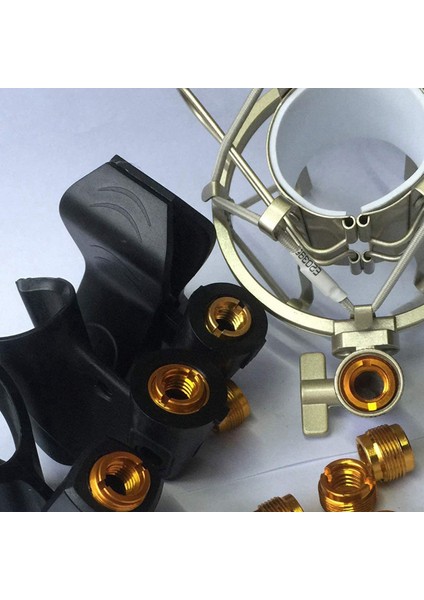 12PCS Dişi Dişli Somun Vidası Adaptörleri Mikrofon Klipsli Tutucu Somun Adaptörleri Mikrofon Standı Altın ve Gümüş (Yurt Dışından) indirimleri