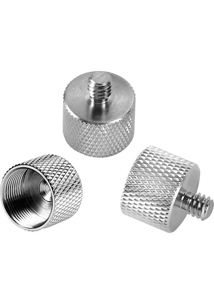 6 Adet 5/8 Inç Dişi Ila 1/4 Inç Erkek Dişli Vidalar Mikrofon Vidası Adaptörü Mıc Mikrofon Standı Kelepçesi (Gümüş) (Yurt Dışından) modelleri