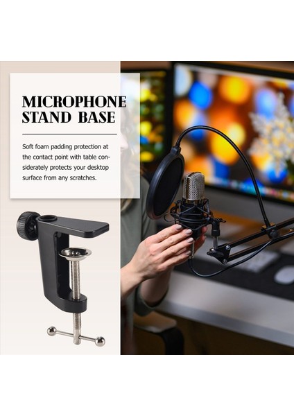 Mikrofon Süspansiyon Bomu Makas Kolu Standı Tutucusu Için Ağır Hizmet Tipi Metal Masa Montaj Kelepçesi (Yurt Dışından) fırsatları