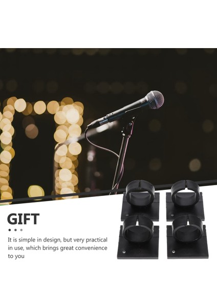4pcs Masa Mikrofon Hook Mikrofon Tutucu Mikrofon Braket Klipsi Mikrofon Raf Evrensel Mikrofon Klipsli Tutucu (Yurt Dışından) modelleri