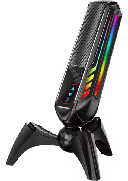 Yeni Hk4 Rgb Oyun Mikrofon Profesyonel Canlı Akış Kondenser Masaüstü USB Gürültü Iptal Podcast Mikrofon (Yurt Dışından)