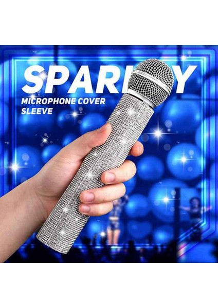 2 Adet Mikrofon Tutam Kapağı Işıltılı Bling Rhinestones Mikrofon Kolu Kolu ve Çoğu Kablosuz Mikrofon Için Tv Şovu Için (Yurt Dışından) modelleri
