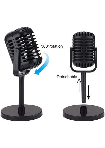 2x Vintage Mikrofon Prop Plastik Mikrofon Kostüm ve Rol Oyunu Için Retro Mikrofonlar Antik Mikrofon Sahnesi (Yurt Dışından) indirimleri