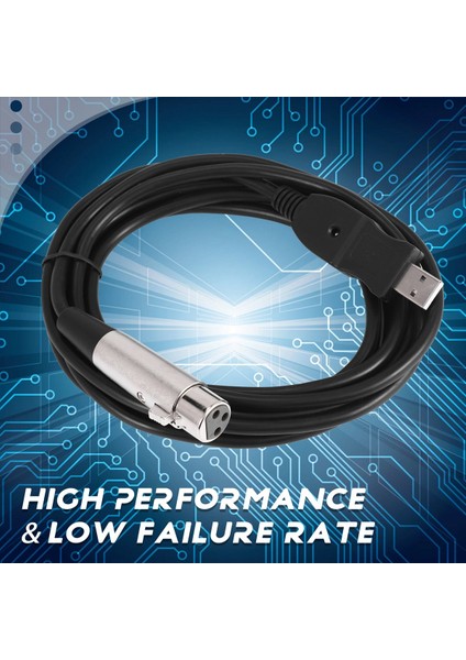 3m USB Erkek - Xlr Kadın Mikrofonu USB Mikrofon Kablosu Yeni (Yurt Dışından) indirimleri