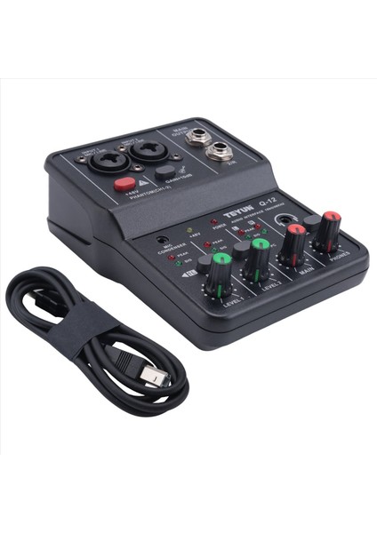 2x Teyun Q-12 Ses Kartı Ses Mikseri Ses Kurulu Konsolu Konsolu Masa Sistemi Arayüzü 4 Kanal 48V Güç Stereo Bilgisayar Kartı (Yurt Dışından) fiyatları