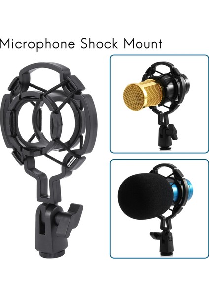Evrensel Profesyonel Kondenser Mikrofon Mikrofon Şok Montajı Tutucu Stüdyosu Büyük Diyafram Mikrofon Klip (Yurt Dışından) fırsatları