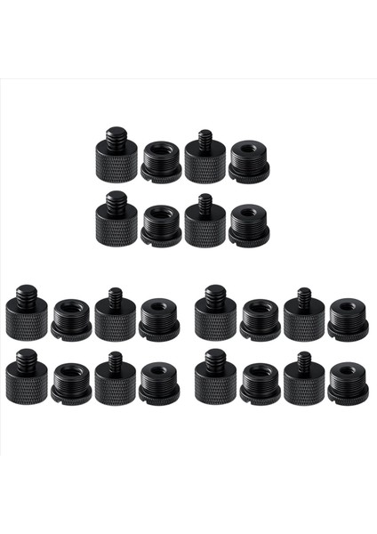 24PCS Mikrofon Standı Iplik Adaptör Seti 5/8 Dişi Ila 3/8 Erkek ve 3/8 Dişi Ila 5/8 Erkek Vidalı Adaptör Iplik (Yurt Dışından)
