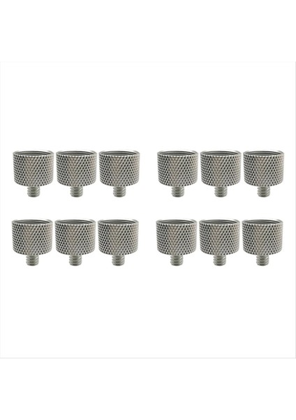 12 Adet 5/8 Inç Dişi Ila 1/4 Inç Erkek Dişli Vidalar Mikrofon Vidası Adaptörü Mıc Mikrofon Standı Kelepçesi (Gümüş) (Yurt Dışından) fiyatları